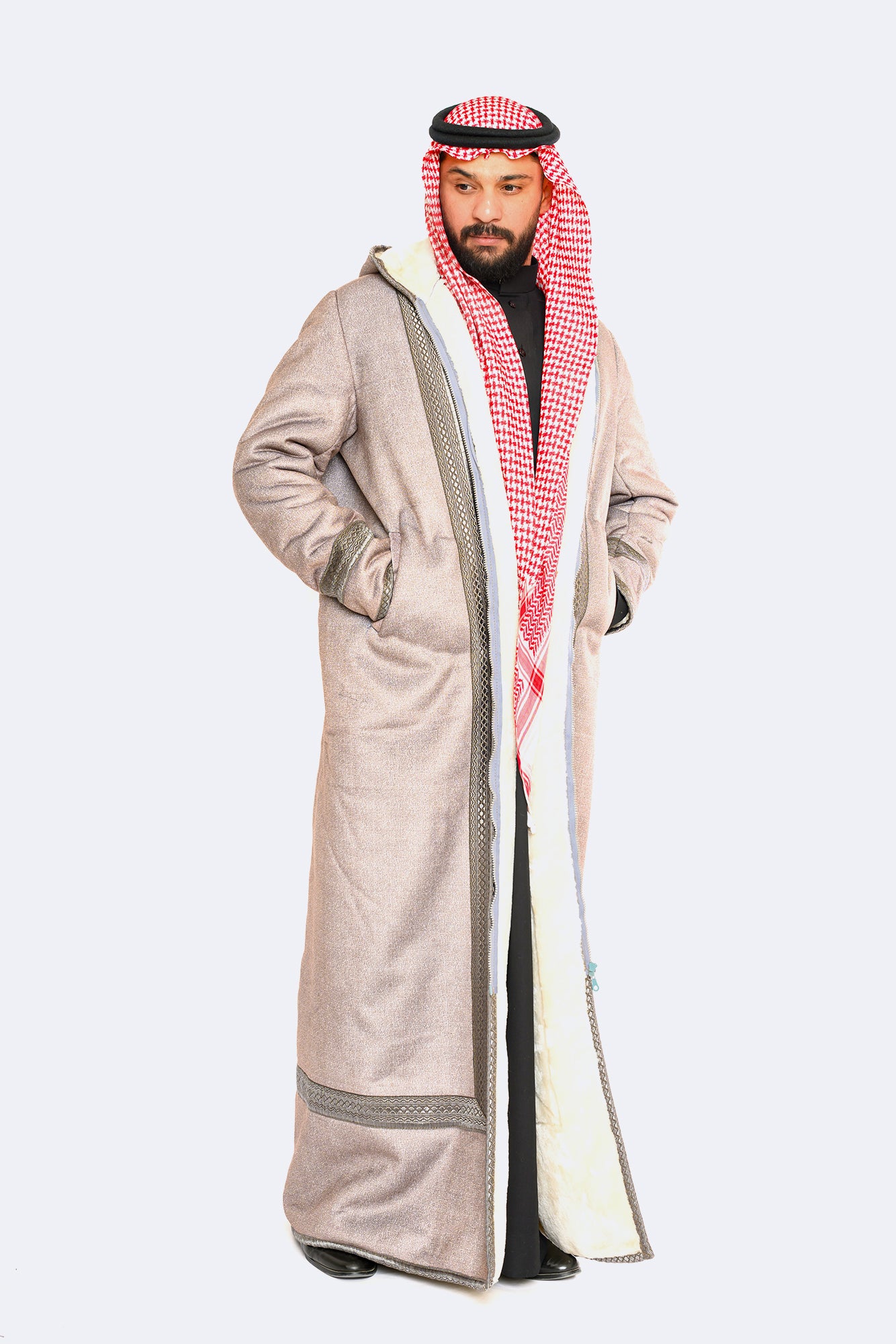 دقلة مخمل شريط حريري - رصاصي فاتح