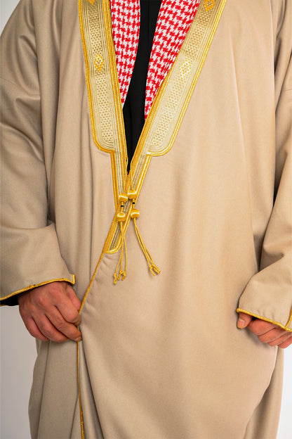 عباءة وجهين - بيج