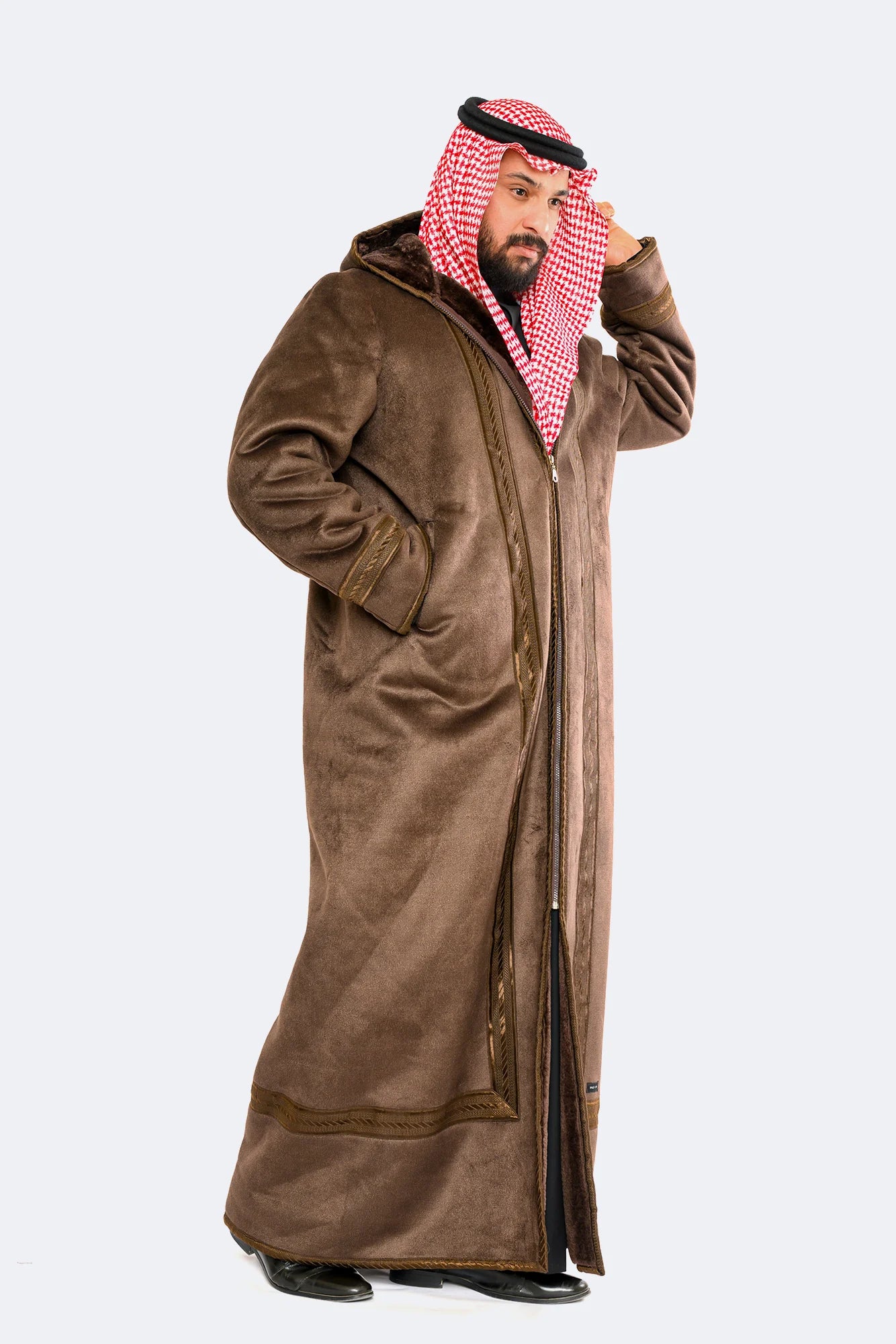 دقلة مخمل شريط حريري - بني