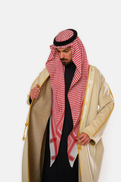عباءه كشمير وجهين تطريز بشت