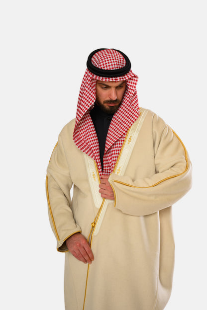 عباءه كشمير وجهين تطريز بشت