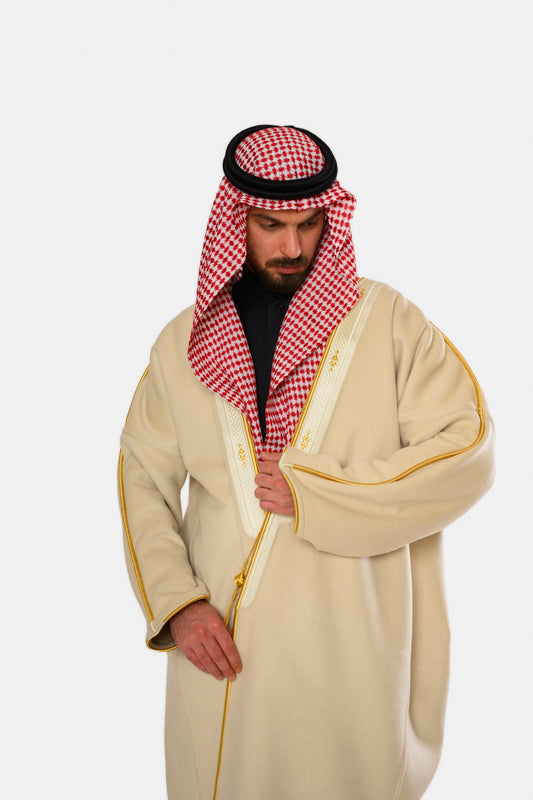 عباءه كشمير وجهين تطريز بشت