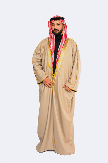 عباءة وجهين - بيج