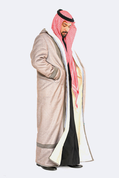 دقلة مخمل شريط حريري - رصاصي فاتح