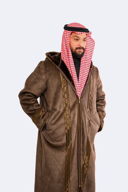 دقلة مخمل شريط حريري - بني