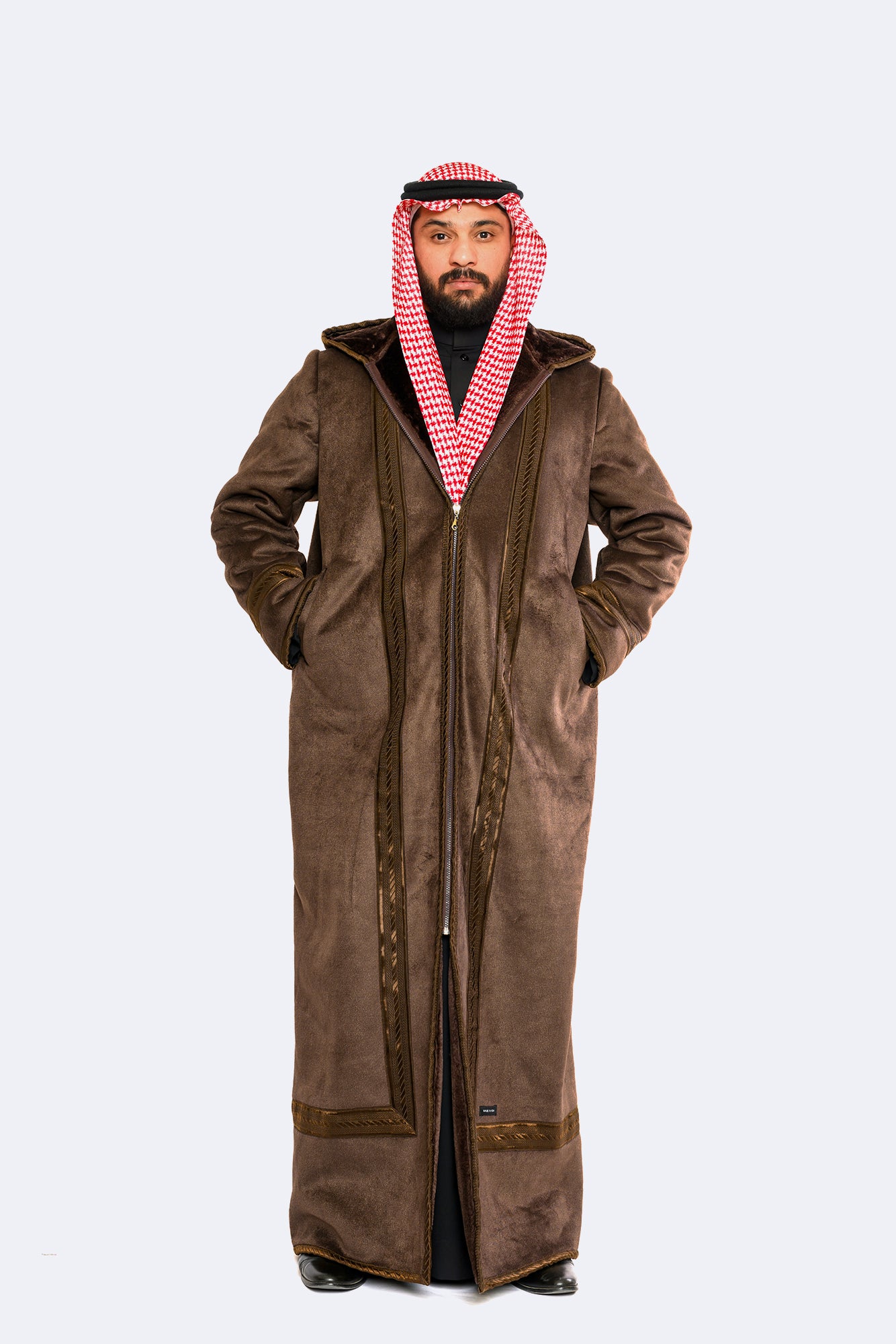 دقلة مخمل شريط حريري - بني