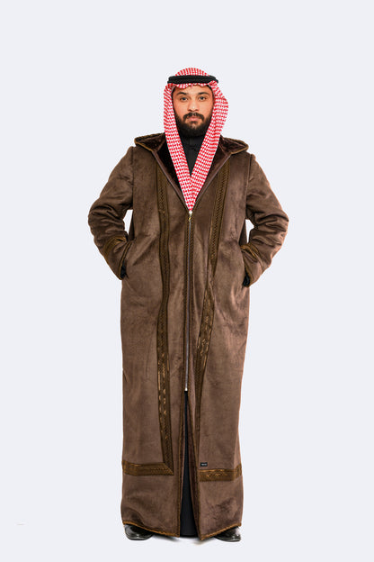 دقلة مخمل شريط حريري - بني